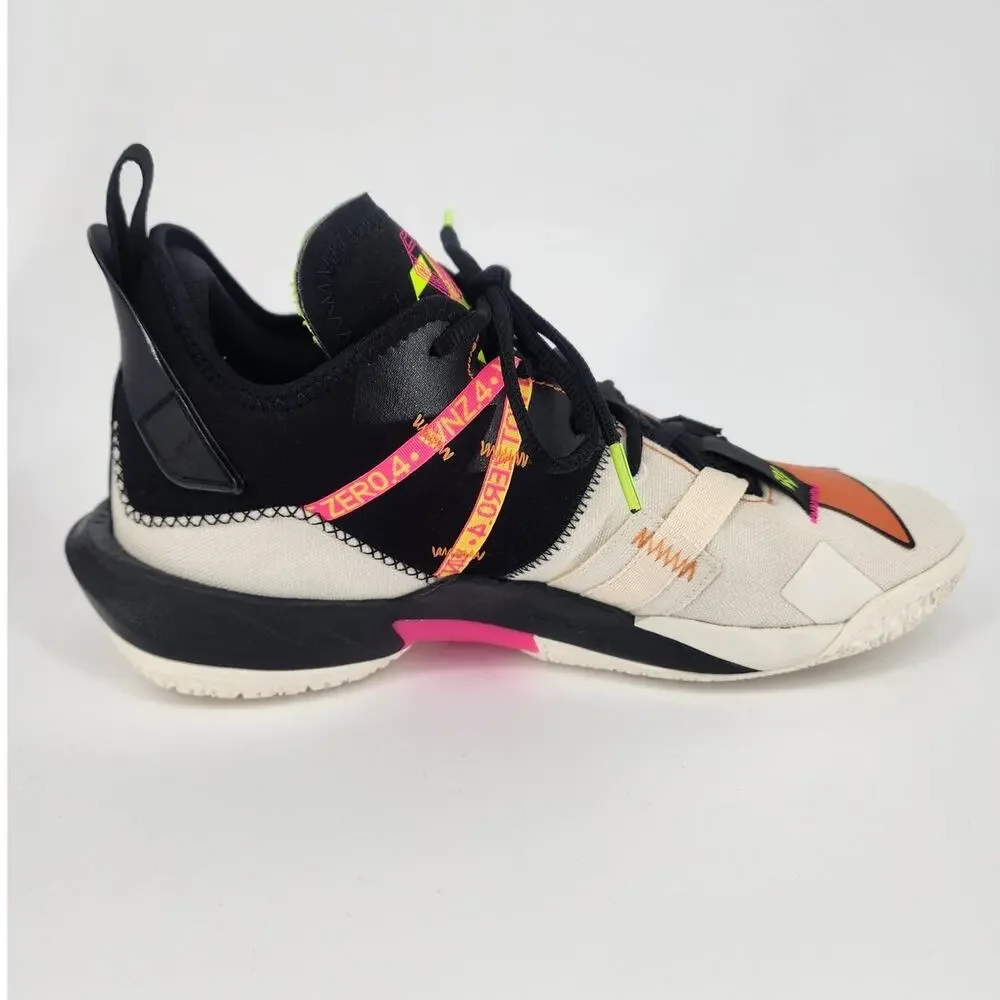 Jordan Why Not Zer0.4 Basketball Shoe Pale Ivory/Black/Orange Men’s 9.5